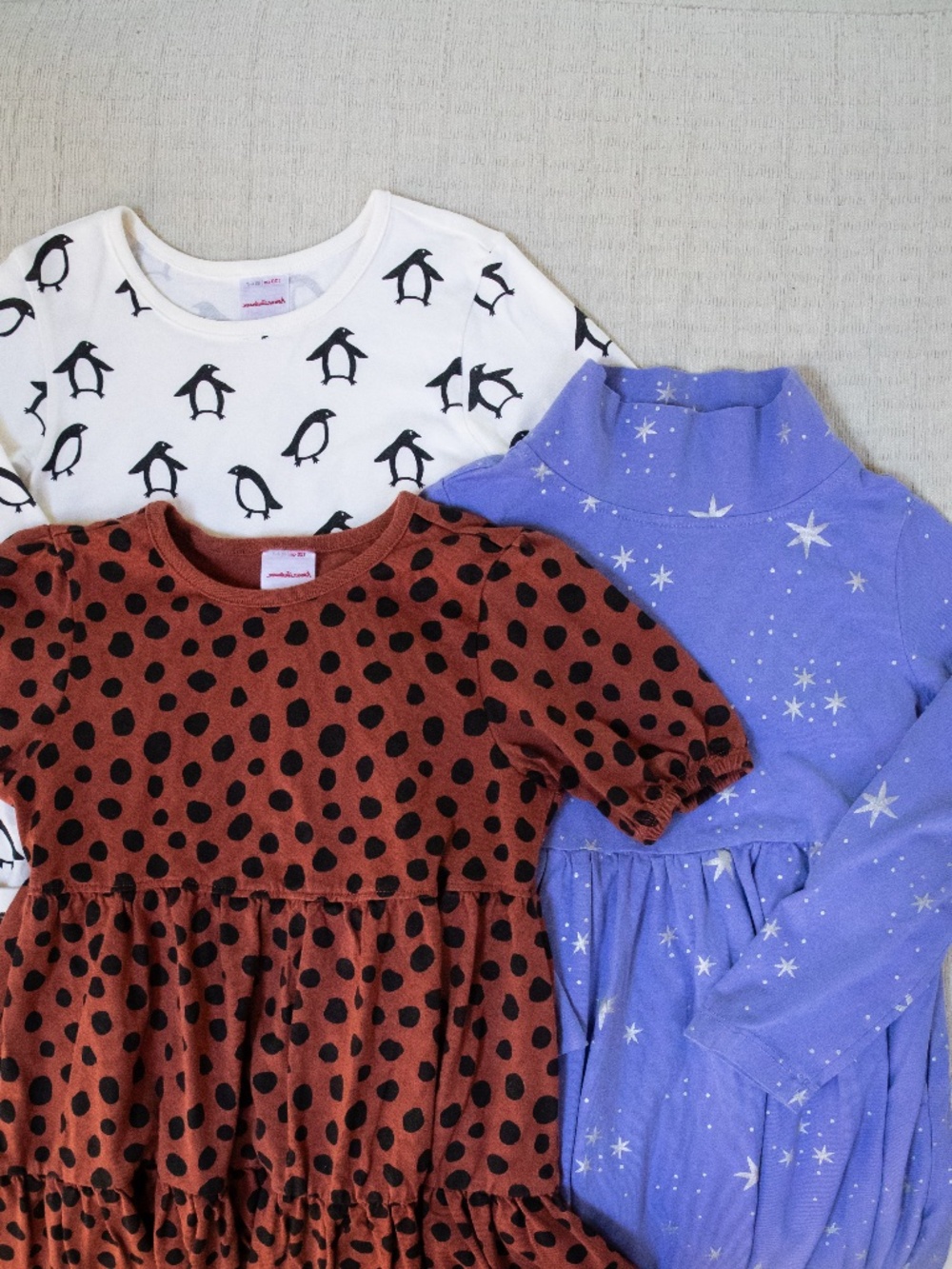 Hanna Andersson Girls Jersey Cotton Dress Set of 3